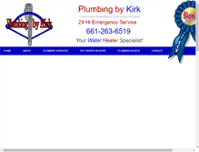 Tablet Screenshot of plumbingbykirk.com